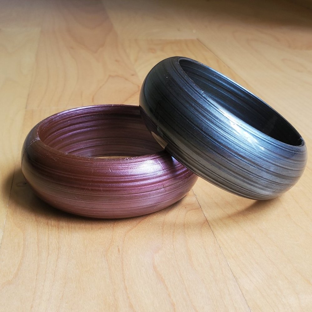 Boho Wooden Bangle Set of 3 Made in India